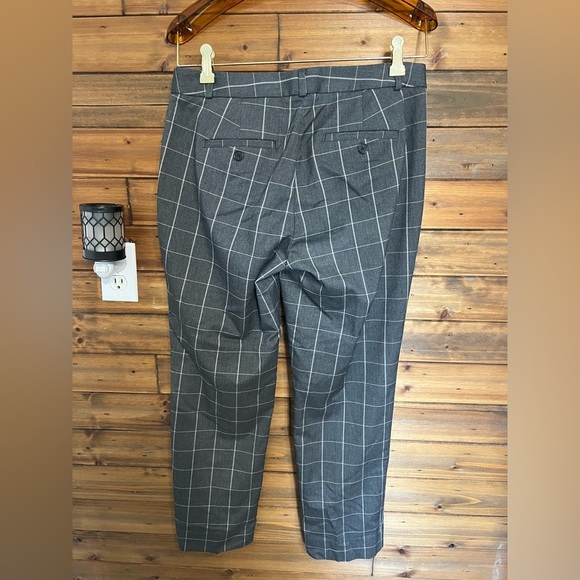 Banana Republic Avery work slacks size 6 plaid design gray and tan - Picture 4 of 9